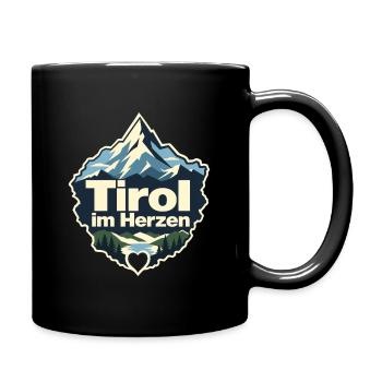 Tirol im Herzen Austrian Tirol Alpine Pride - Tasse einfarbig - Schwarz - Rechts