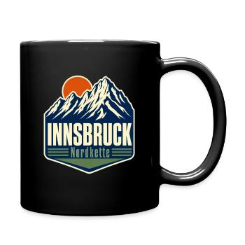 Innsbruck Nordkette Tirol Mountain Travel Souvenir - Tasse einfarbig - Schwarz - Rechts