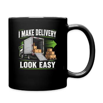 Routier Chauffeur Camion Route Diesel - Mug uni - noir - Droite