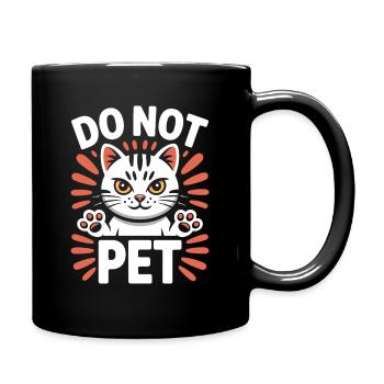 Ne caressez pas l’introverti à distance calme et antisocial - Mug uni - noir - Droite