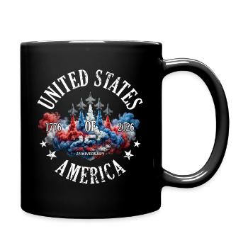 USA 25th Anniversary Jets - Full Colour Mug - black - Right