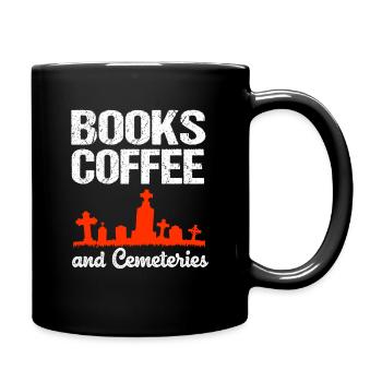 Bestattung Kaffee - Tasse einfarbig - Schwarz - Rechts