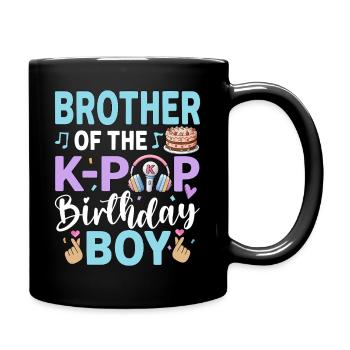 Brother of The K-Pop Birthday Boy - Full Colour Mug - black - Right