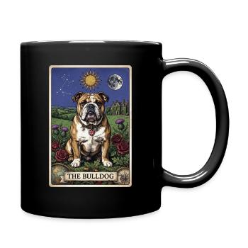 Carte de tarot Bulldog - Mug uni - noir - Droite