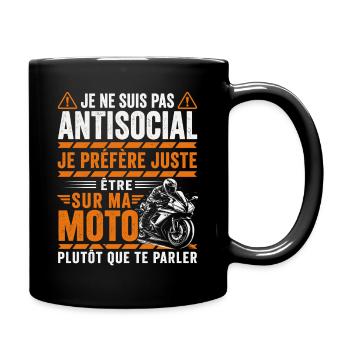 Moto Cadeau Humour Personnalisé - Mug uni - noir - Droite