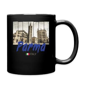 Parma Emilia-Romagna in Italien Vintage Souvenir - Tasse einfarbig - Schwarz - Rechts