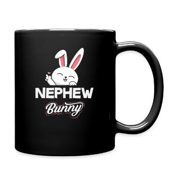 Joyeuse Pâques, douce chasse aux œufs du lapin, œufs de Pâques - Mug uni - noir - Droite