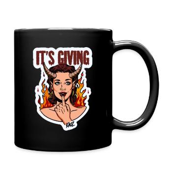 Teuflische Diva-Flamme - Tasse einfarbig - Schwarz - Rechts