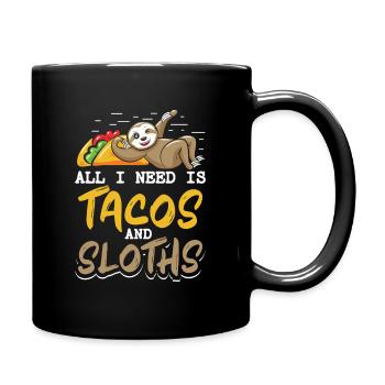 Tacos Tacos Paresseux - Mug uni - noir - Droite