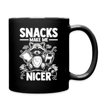 Les snacks de panda poubelle me rendent un raton laveur plus gentil - Mug uni - noir - Droite