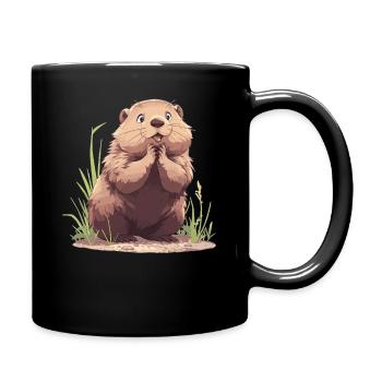 Murmeltiere Murmeltier - Tasse einfarbig - Schwarz - Rechts