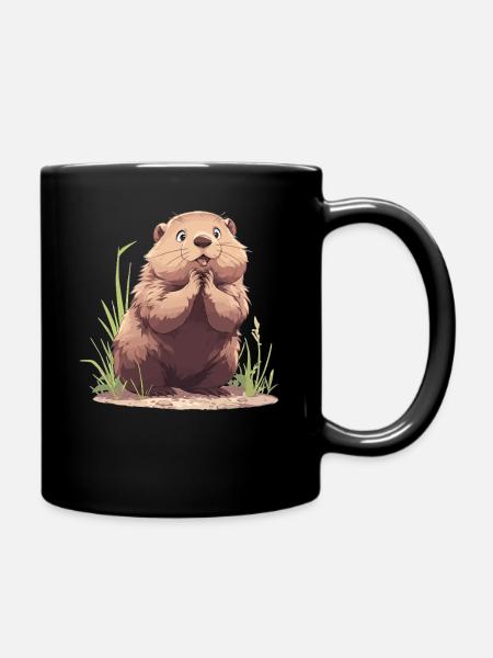 Murmeltiere Murmeltier - Tasse einfarbig - Schwarz