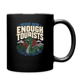Loch Ness Monster Nessie Loch Ness Cryptid - Full Colour Mug - black - Right