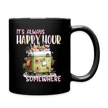 Happy Hour Somewhere - Full Colour Mug - black - Right