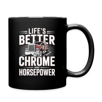 Professional Truck Driver Driver Diesel Trucker - Full Colour Mug - black - Right