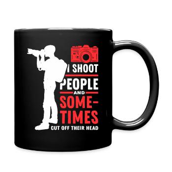 Fotoshooting Dark Humor T-Shirt - Tasse einfarbig - Schwarz - Rechts