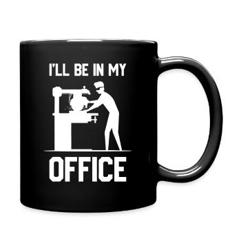 Ich bin in meinem Büro - Tasse einfarbig - Schwarz - Rechts