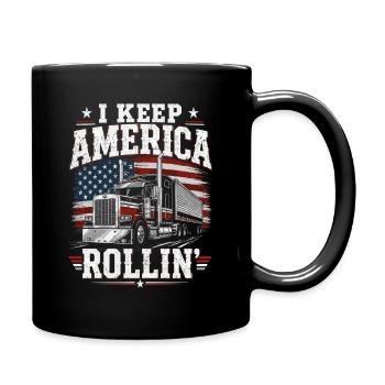 Conducteur professionnel USA Flag America Trucker - Mug uni - noir - Droite