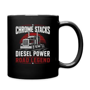 Chauffeur routier Chauffeur de camion Transport diesel - Mug uni - noir - Droite