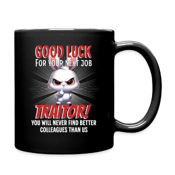 Drôle d’adieu collègue - Mug uni - noir - Droite