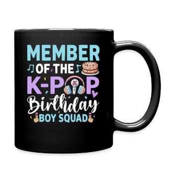 Member Of The K-Pop Birthday Boy Crew - Full Colour Mug - black - Right