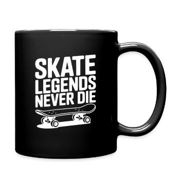 Skate-Legenden sterben niemals - Tasse einfarbig - Schwarz - Rechts