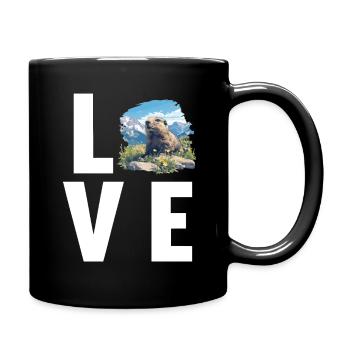 Murmeltiere Murmeltier - Tasse einfarbig - Schwarz - Rechts