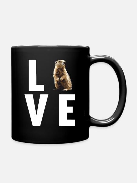 Murmeltiere Murmeltier - Tasse einfarbig - Schwarz