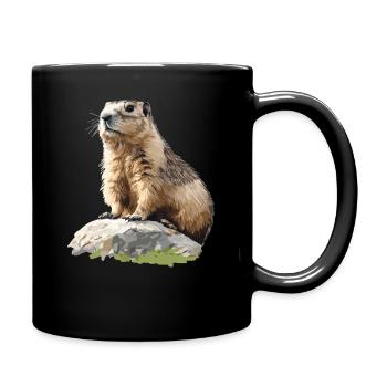 Murmeltiere Murmeltier - Tasse einfarbig - Schwarz - Rechts