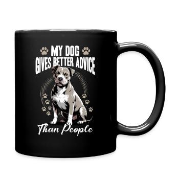 Pitbull Terrier Race de chien pittie - Mug uni - noir - Droite