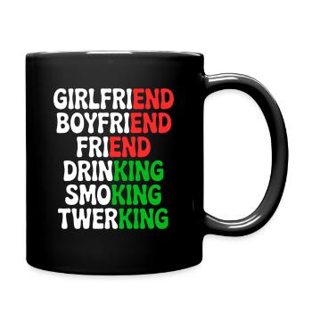 Ex petite amie King JGA Single Party Malle - Mug uni - noir - Droite