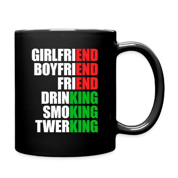 Ex petite amie King JGA Single Party Malle - Mug uni - noir - Droite