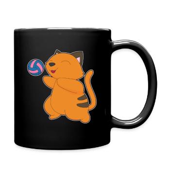 Chat Joueur de Volley-ball Volley-ball Sport - Mug uni - noir - Droite