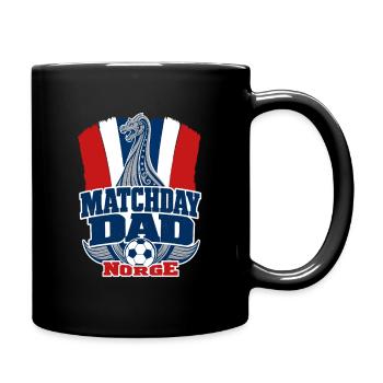 Norway Soccer Matchday Dad Norge Viking Fan - Tasse einfarbig - Schwarz - Rechts
