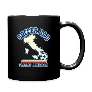 Football italo-américain Papa Italien Fan Fierté - Mug uni - noir - Droite