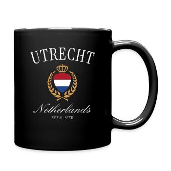Couronne d’armoiries d’Utrecht – souvenir de voyage aux Pays-Bas - Mug uni - noir - Droite