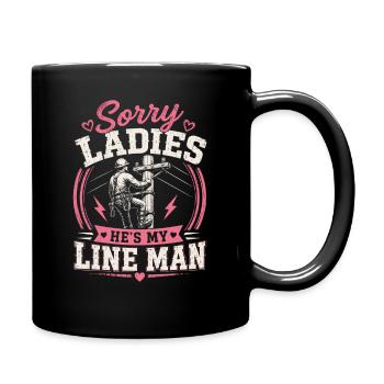 Wife of an electricity professional line - Full Colour Mug - black - Right