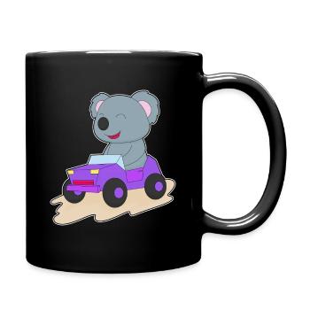 Koala Auto - Tasse einfarbig - Schwarz - Rechts