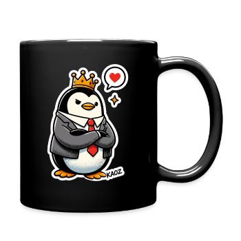 Pingouin couronné - Mug uni - noir - Droite