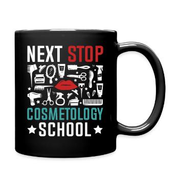 Next stop: Cosmetics School - Full Colour Mug - black - Right
