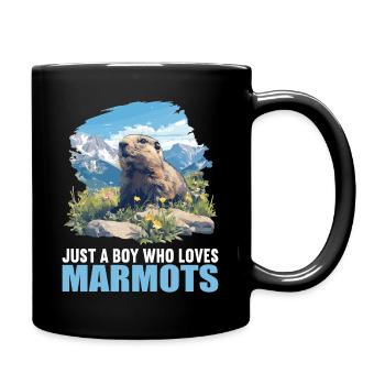 Marmottes Marmotte - Mug uni - noir - Droite