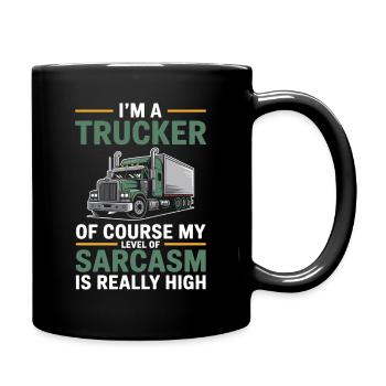 Routier Sarcasme Cadeau de Chauffeur de Camion - Mug uni - noir - Droite