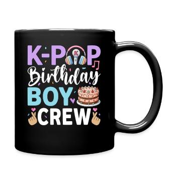 K-Pop Birthday Boy Crew - Tasse einfarbig - Schwarz - Rechts