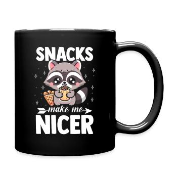 Les snacks de panda poubelle me rendent un raton laveur plus gentil - Mug uni - noir - Droite