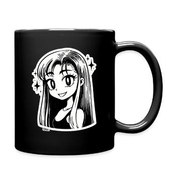 Manga Girl Portrait - Mug uni - noir - Droite
