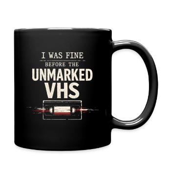 Cassette vidéo suspecte | Horreur rétro - Mug uni - noir - Droite