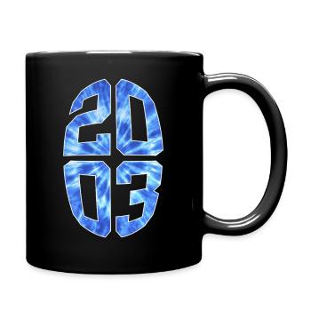 23 JAHRE ALT 2003 23. GEBURTSTAG - Tasse einfarbig - Schwarz - Rechts