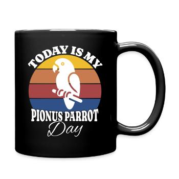 Perroquet à croupion rouge Perroquet Pionus - Mug uni - noir - Droite