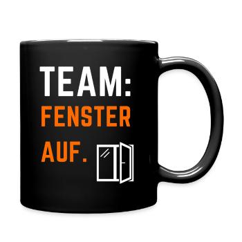 Fenster Auf Fraktion - Tasse einfarbig - Schwarz - Rechts