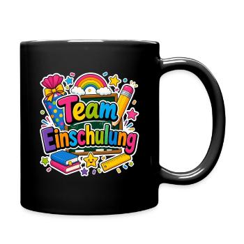 Schulkind 2026 Einschulung 2026 Schulanfang - Tasse einfarbig - Schwarz - Rechts
